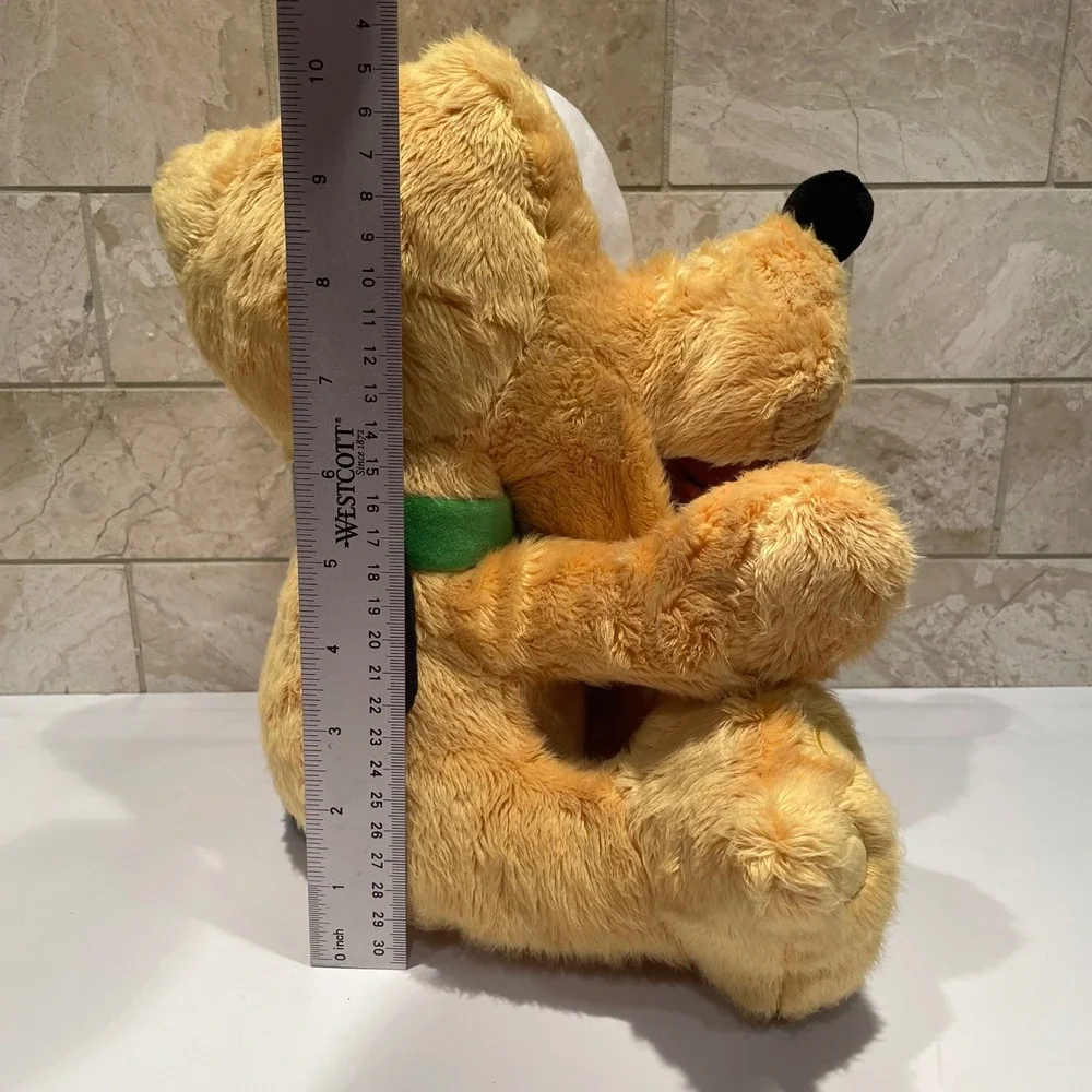 Disney‎ Parks Pluto Plush Sitting Stuffed Animal Dog Big Feet Souvenir 11